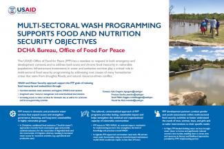 Multi-Sectoral WASH Programming Supports Food and Nutrition Security Objectives