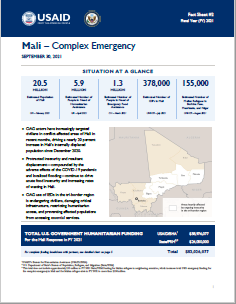 2021-09-30 USG Mali Complex Emergency Fact Sheet #2