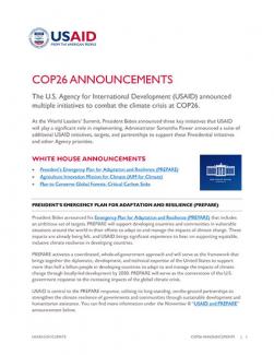 USAID COP26 Announcements