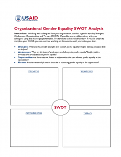 Organizational Gender Equality SWOT Analysis