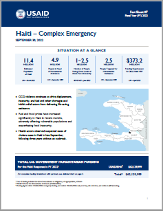 2022-09-30 USAID-BHA Haiti Complex Emergency Fact Sheet #7