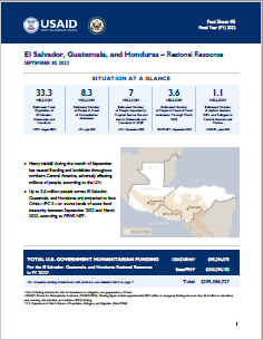 2022-09-30 USG El Salvador, Guatemala, and Honduras Regional Response Fact Sheet #5