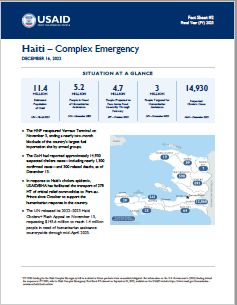 2022-12-16 USAID-BHA Haiti Complex Emergency Fact Sheet #2
