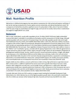 Mali: Nutrition Profile