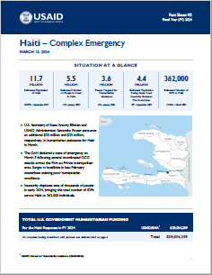 2023-03-15 USAID-BHA Haiti Complex Emergency Fact Sheet #2