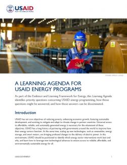A Learning Agenda for USAID Energy Programs