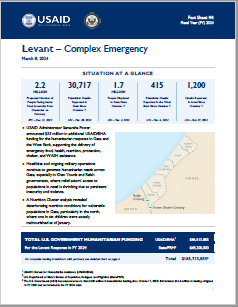 2024-03-08 USG Levant Complex Emergency Fact Sheet #4