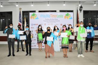 USAID and partners Timor-Leste Tourism Champions and Youth Ambassadors on October 8, 2021.