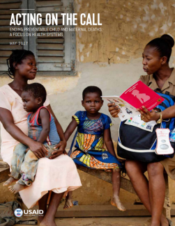 AOTC 2017 cover showing a health worker with a mother and two children