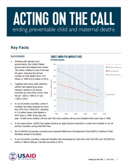 Acting on the Call fact sheet cover page 2014