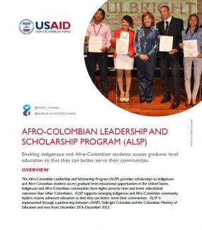 Afro-Colombian Leadership and Scholarship Program FACT SHEET