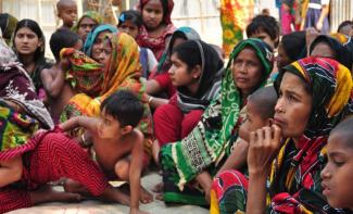 A community action group in Lakhai Upazila, Bangladesh, meets monthly to discuss health concerns and healthy behaviors around pregnancy.