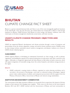 Bhutan Climate Change Country Profile
