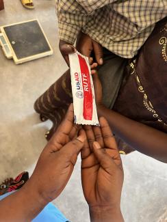 Malnourished children receive ready-to-use therapeutic food in Buterere Health Center in Burundi