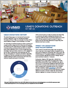 USAID's Donation Outreach
