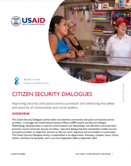 Fact Sheet Citizen Security Dialogues