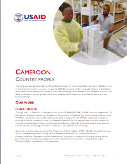 USAID/Cameroon Country Profile with photo of technicians in a lab