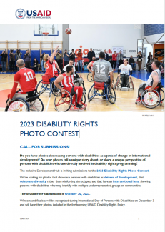 Cover for 2023 Disability Rights Photo Contest