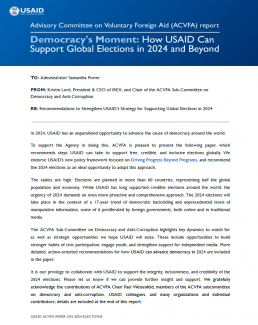 Democracy's Moment: How USAID Can Support Global Elections in 2024 and Beyond