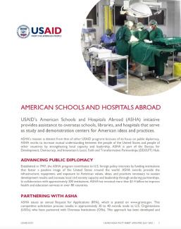 American Schools and Hospitals Abroad - Fact Sheet
