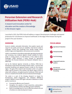 Peruvian Extension and Research Utilization Hub (PERU-Hub) cover