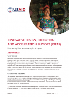 Cover for Innovative Design, Execution, And Acceleration Support (IDEAS) Fact Sheet