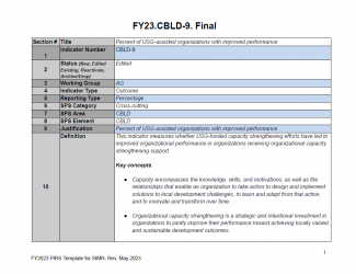Cover for FY2023 CBLD PIRS