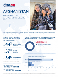 Cover image of MCHN Afghanistan factsheet