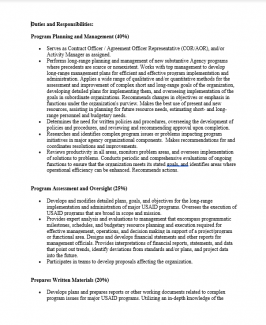 Cover for Private Enterprise Officer, FL-03 Position Description (IPI/PSE)
