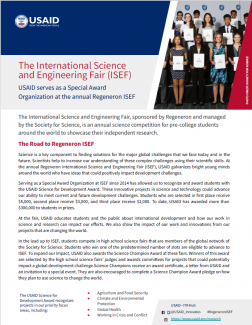 Cover for Fact Sheet: International Science and Engineering Fair (ISEF)