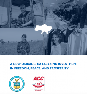 Cover for A NEW UKRAINE - CATALYZING INVESTMENT IN FREEDOM, PEACE, AND PROSPERITY