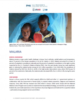 Cover for Kenya President's Malaria Initiative Fact Sheet