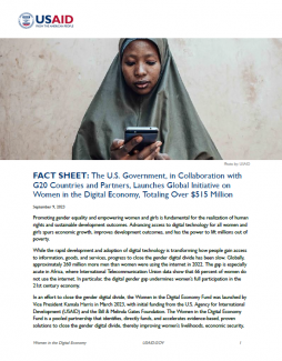 Cover for Fact Sheet: Women in the Digital Economy Fund