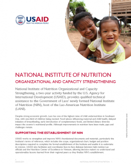 National Institute of Nutrition (NIN) Fact Sheet
