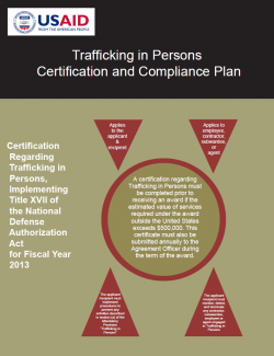 Infographic: Trafficking in Persons Certification and Compliance Plan
