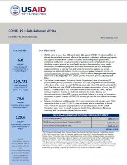 USAID COVID-19 Sub-Saharan Africa Response Fact Sheet #3