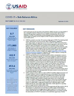 COVID-19 Fact Sheet #6, Fiscal Year 2022 - Sub-Saharan Africa