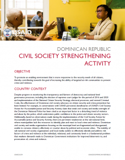 FACT SHEET - Civil Society Strengthening Project English cover photo