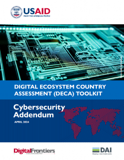 Cover page featuring "Cybersecurity Addendum" text against a blue and red world map
