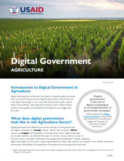 Cover photo of Digital Government: Agriculture briefer