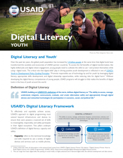 Cover photo for Digital Literacy Briefer on Youth