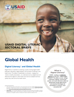 Cover photo for Digital Literacy Briefer on Global Health