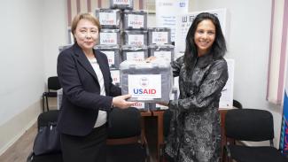 USAID is handing over equipment to local health care facilities in Bishkek