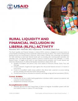 Rural Liquidity and Financial Inclusion in Liberia Activity