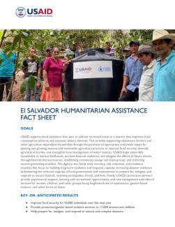  El Salvador Humanitarian Assistance Fact Sheet