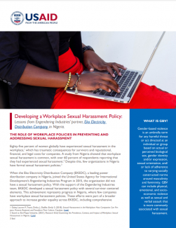 Engendering Industries workplace policy case study cover