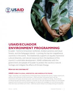 USAID Ecuador Environment Programming