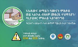 Image of Sticker: Proper Handwashing Instructions - Tigrinya