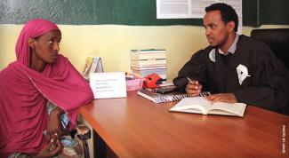 Image of Ethiopian woman seeking legal services