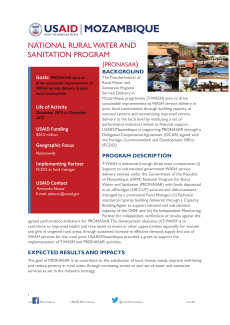 National Rural Water and Sanitation Program (PRONASAR) 
